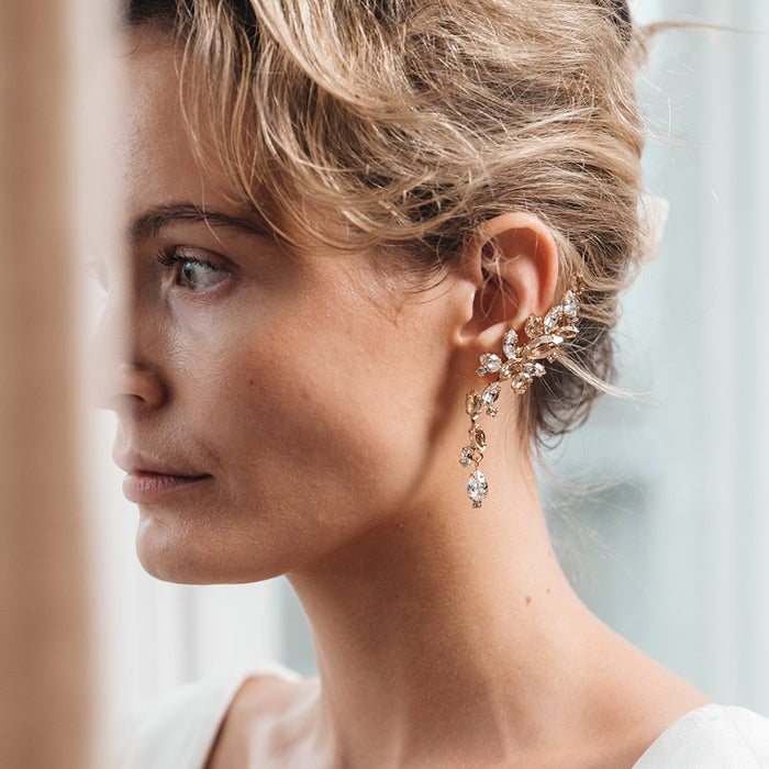 Marry Me Earcuff / Crystal + Golden Shadow
