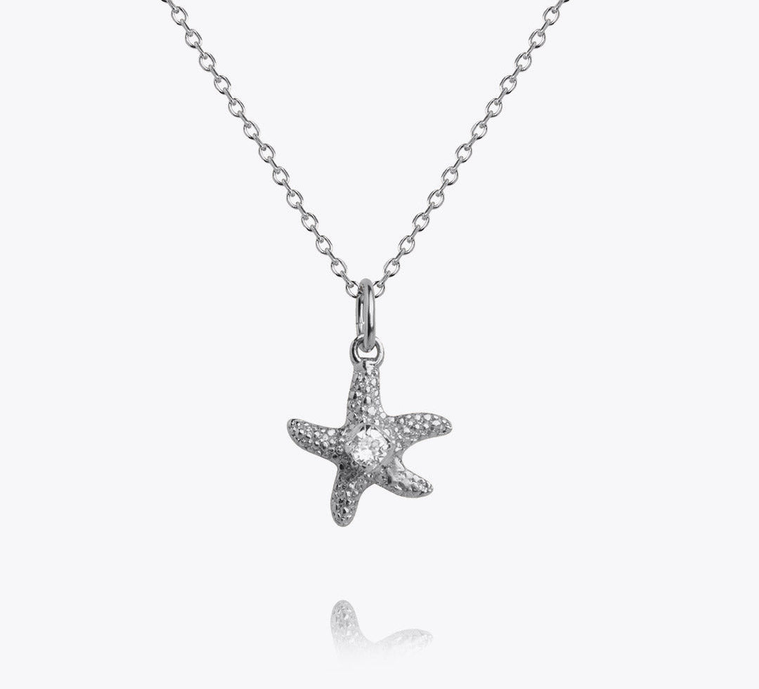 Caroline Svedbom - Mini Sea Star Necklace Crystal Rhodium