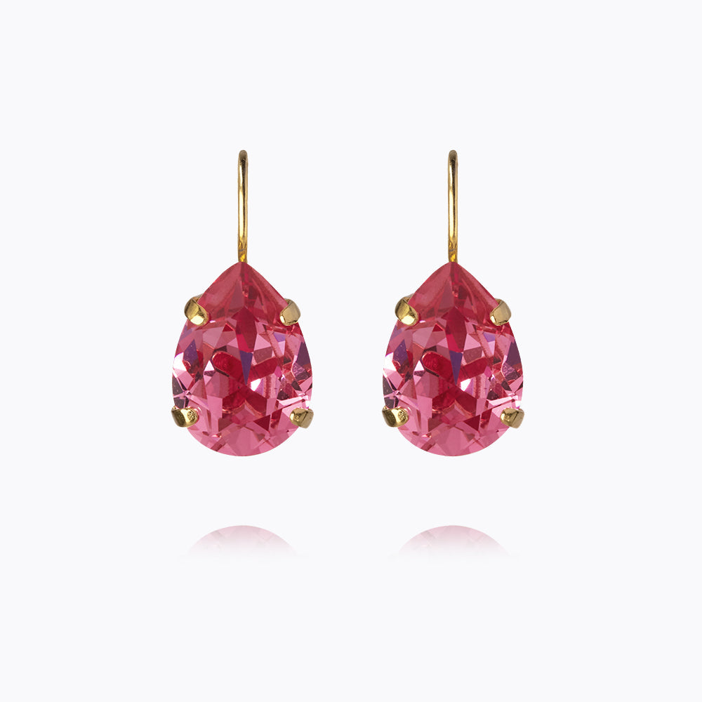 Caroline Svedbom - Mini Drop Clasp Earrings Mulberry Red Gold