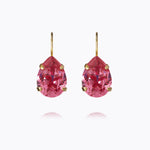 Caroline Svedbom - Mini Drop Clasp Earrings Mulberry Red Gold