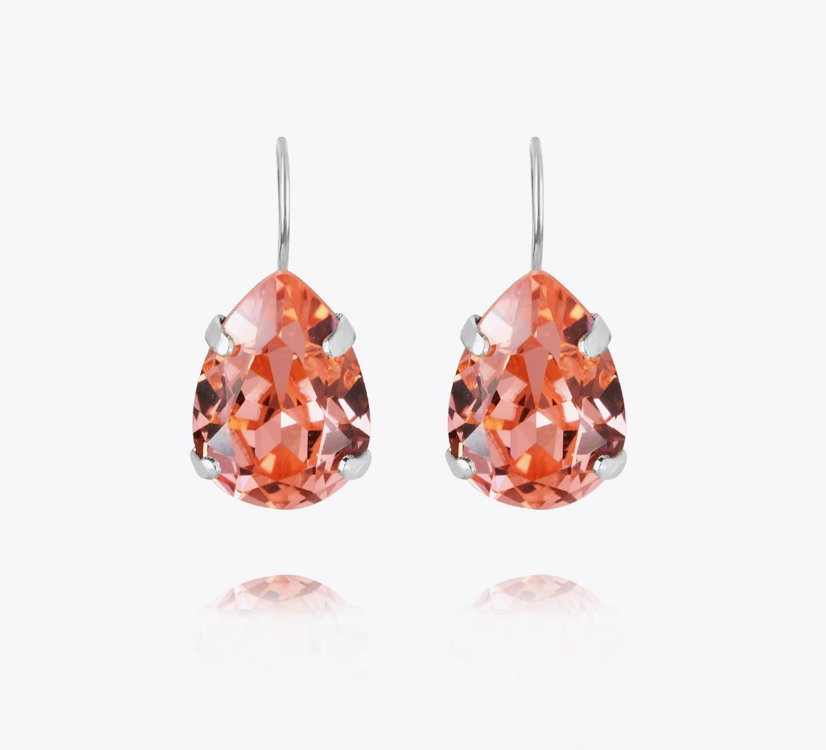 Mini Drop Clasp Earrings / Rose Peach